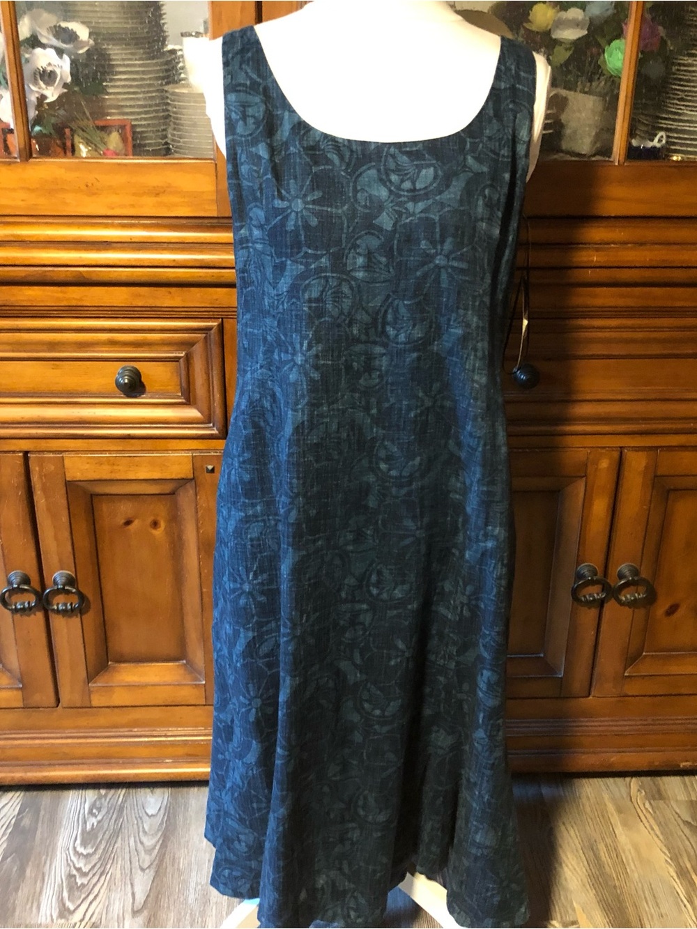 EUC Lauren Ralph Lauren Dark Blue Patterned Sleeveless Dress